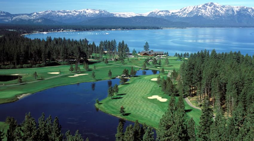 Edgewood Tahoe Golf Course Arial 14th hole