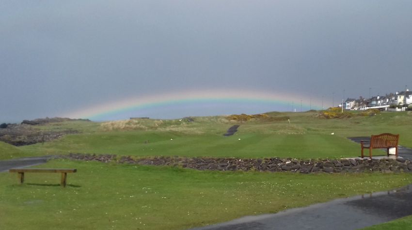 The Old Course has its own rainbow