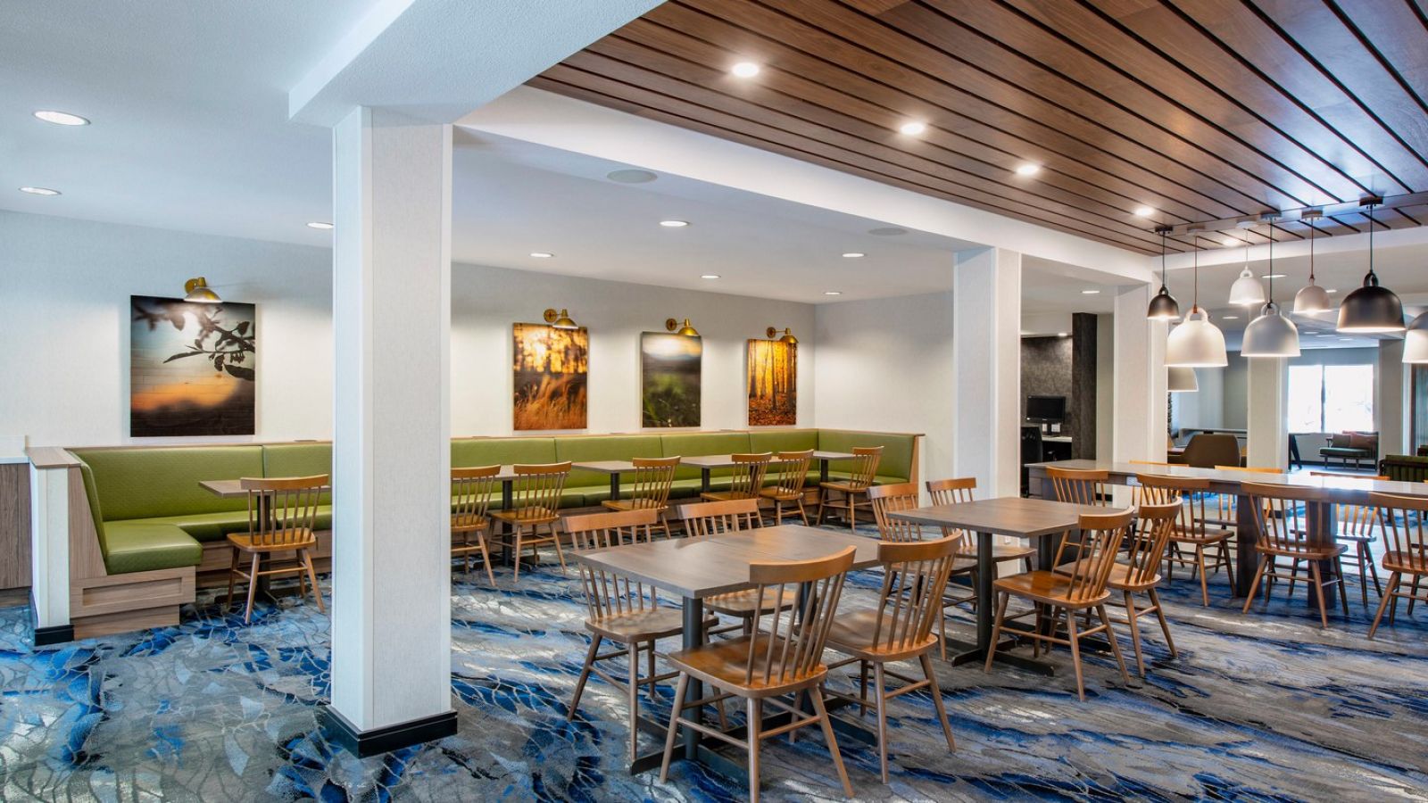 Enjoy a complimentary morning meal each day in our newly renovated breakfast area, which features ample seating.